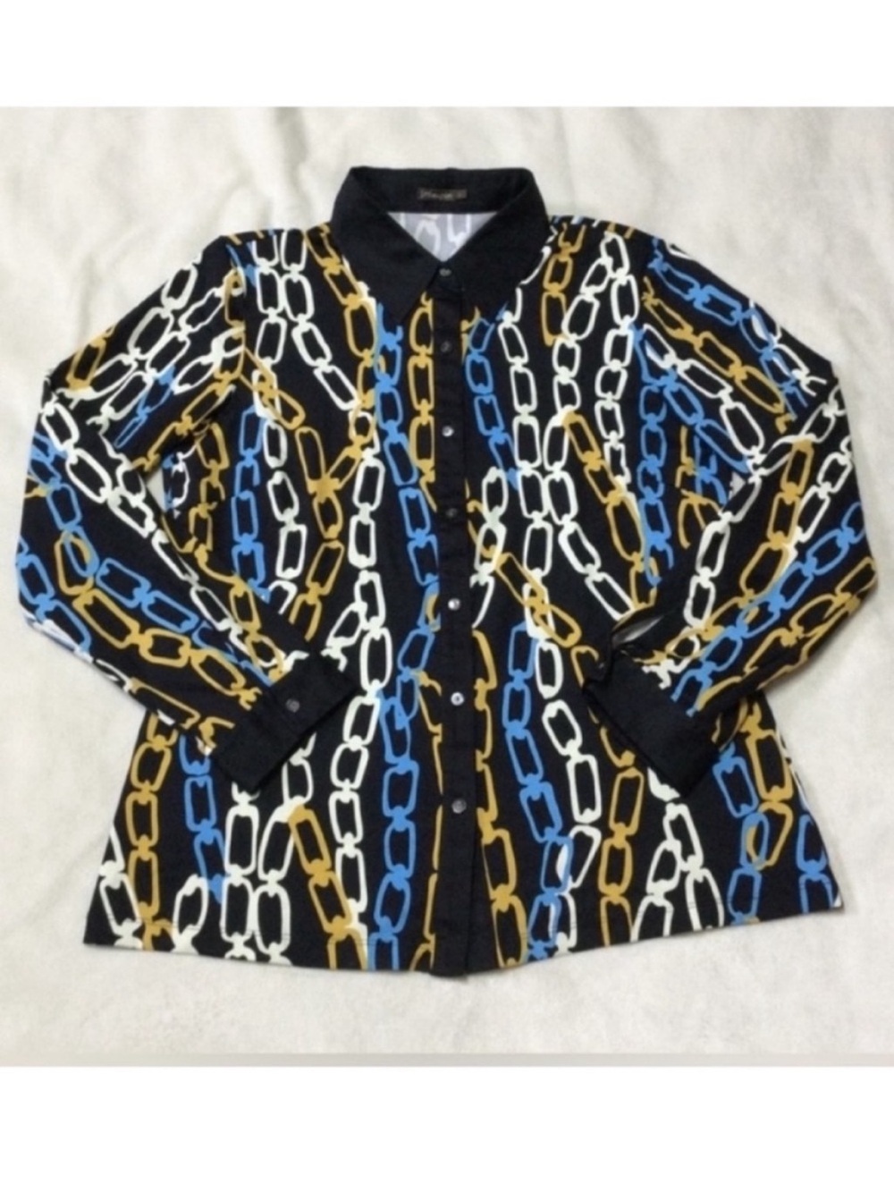 J.McLaughlin Button-Down Chain Top Large